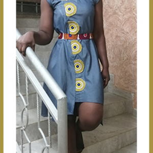 Robe En Jeans Légèrement Évasée